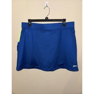 SLAZENGER‎ Women's Large Hydro Dri Refresh Colorblock GOLF SKORT Deep Blue